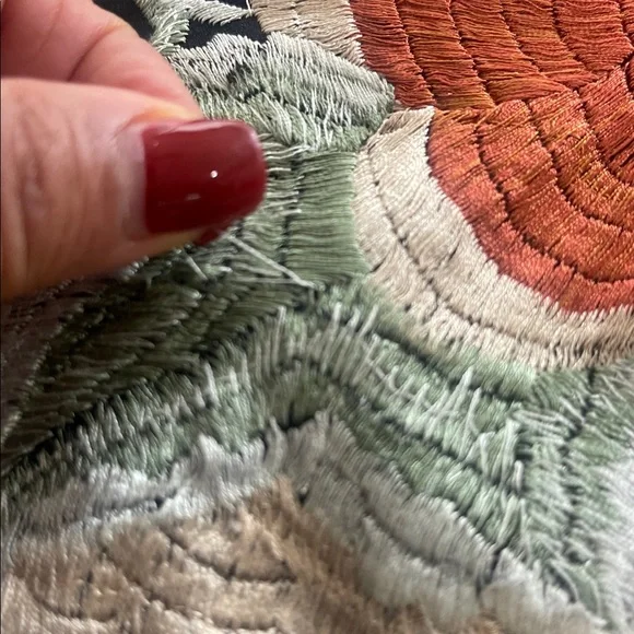 Free People embroidered one shoulder asymmetrical floral sheer beach top small - Picture 12 of 17